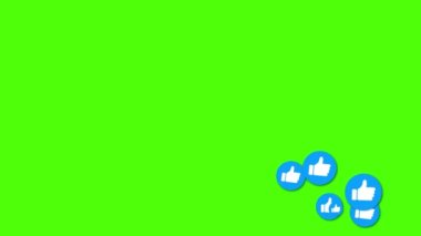 Düğme, aşk, alfa kanallı gülümseme ikonu gibi. Sosyal medya ikonu gibi. Sosyal medya simgesi canlandırması.