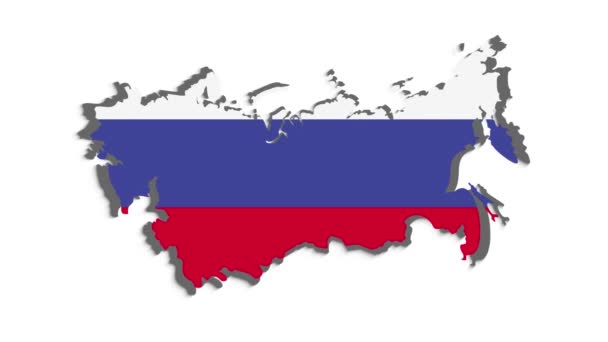 Flag of Russia - different types Russia-Flag. Motion graphics. — Video Stock