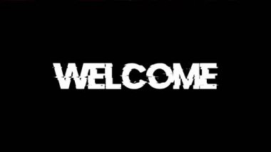 Siyah arkaplan üzerindeki hata ekran efektlerine sahip metni karşıla.