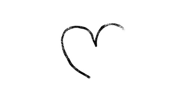 Icône de symbole d'amour. Coeurs croisés. Graphiques 4k Motion — Video