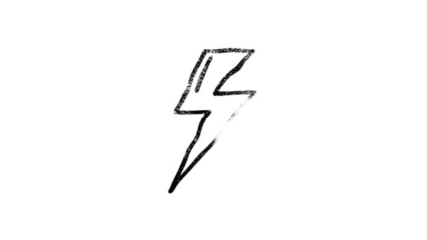 Lightning bolt. Thunderbolt flat style. Motion graphics — Stock Video