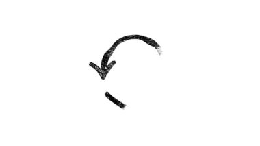 Oval Ofis 'i işaret eden el yapımı ok. Beyaz Tahta Canlandırması 4K Hareket grafikleri