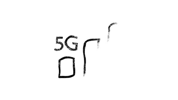 5G Technologie snelheid, signaal, netwerk, big data. Bewegingsgrafiek — Stockvideo