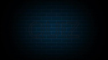 Neon işareti üzerine sınav metni. Gece lambası reklamı. 4K Hareket Tasarım Animasyonu