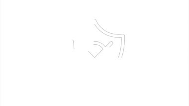 Koruma ikonu el çizimi tarzında. Hareket grafikleri