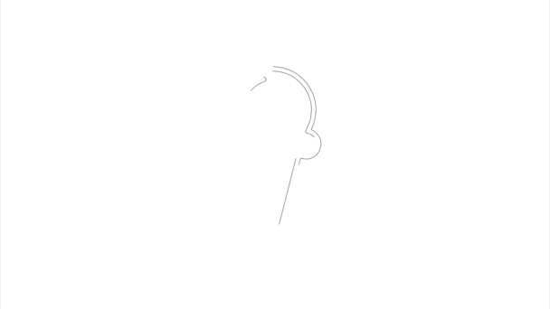 Icono de hielo en la mano dibujar estilo. Gráficos en movimiento — Vídeos de Stock