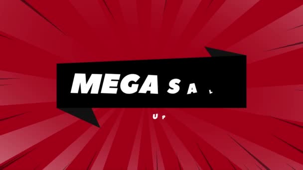 Mega Sale, offer shop offer banner ετικέτα stick shop προώθηση. Κινουμένων σχεδίων Banner. Γραφικά κίνησης. — Αρχείο Βίντεο