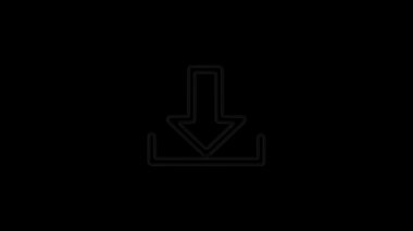 Neon işaretine yükle. Gece lambası reklamı. Hareket grafikleri.