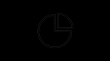 Neon tabelasında iş ve finans web simgesi. Gece lambası reklamı. Hareket grafikleri.