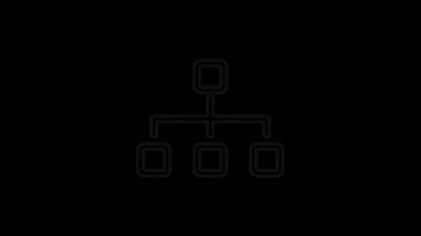 Ağ, neon ışıkta. Gece lambası reklamı. Hareket grafikleri.