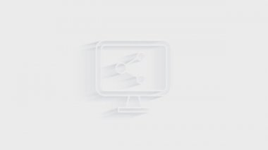 Grafik simgesi beyaz arkaplanda izole edildi. Muhasebe sembolü. İş, eğitim ve finans. 4K Video hareketli grafik canlandırması