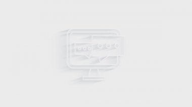 Kabarcık simgesi beyaz arkaplanda izole edildi. Muhasebe sembolü. İş, eğitim ve finans. 4K Video hareketli grafik canlandırması