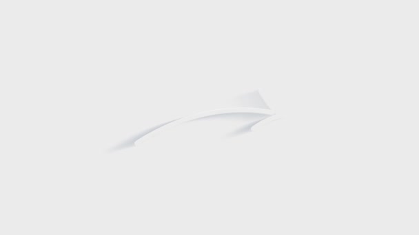 Icono de flechas simples. Icono blanco con sombra sobre fondo transparente. — Vídeo de stock