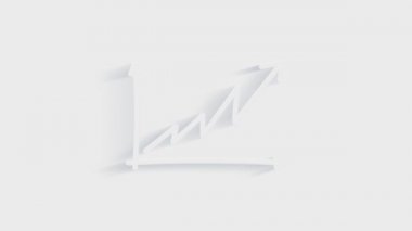 Grafik simgesi beyaz arkaplanda izole edildi. Muhasebe sembolü. İş, eğitim ve finans. 4K Video hareketli grafik canlandırması