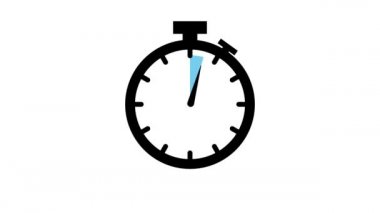 25 dakika, kronometre simgesi. Stopwatch simgesi düz stil, zaman ayarlı renk arkaplanı. Hareket grafikleri.