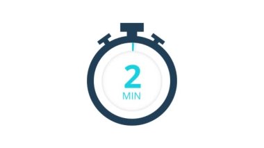 10 dakika, kronometre simgesi. Stopwatch simgesi düz stil, zaman ayarlı renk arkaplanı. Hareket grafikleri.