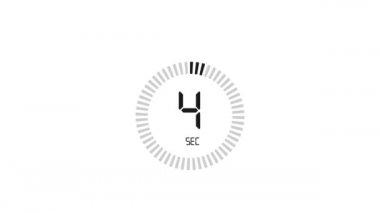 20 saniye, kronometre simgesi. Stopwatch simgesi düz stil, zaman ayarlı renk arkaplanı. Hareket grafikleri.