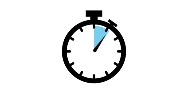 Les 45 minutes, icône du chronomètre. Icône chronomètre dans un style plat, minuterie sur fond couleur. Graphiques de mouvement. — Video