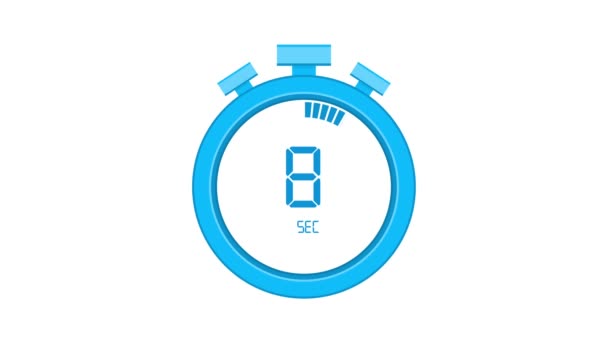 De 40 seconden, stopwatch icoon. Stopwatch icoon in platte stijl, timer op kleur achtergrond. Bewegingsgrafiek. — Stockvideo