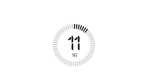 The 55 second, stopwatch icon. Stopwatch icon in flat style, timer on on color background. Motion graphics. — Stock Video