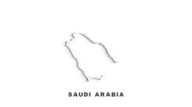 Suudi Arabistan 'ın ulusal bayrağı stop motion etkisinde. Suudi Arabistan bayrak sanat geçmişi. 4k