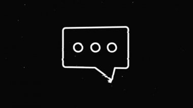 kabarcık simgesi Vintage gürültüsü, arıza Sinyal Canlandırması.