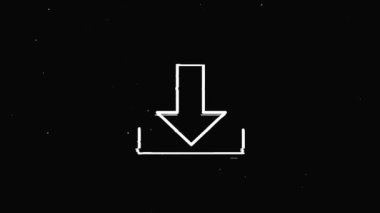 Simge indirme Vintage gürültüsü, arıza Sinyal Canlandırması.