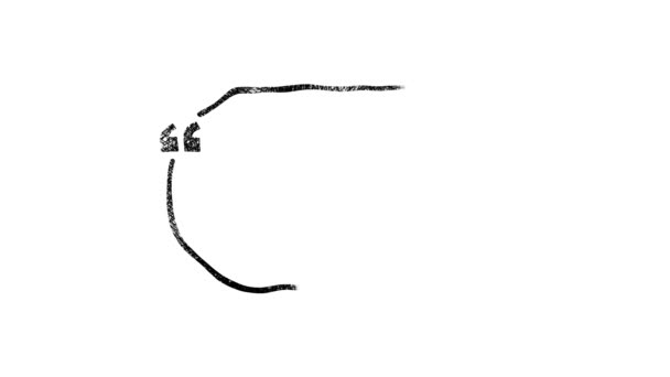 Çizilmiş siyah beyaz el çizimi Konuşma baloncukları. — Stok video