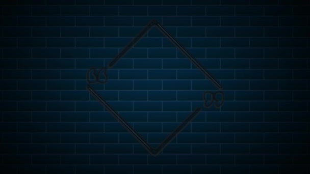 추상적 인 말풍선 레이저 네온 프레임 모션 배경. 비디오 애니메이션 울트라 HD 4K — 비디오