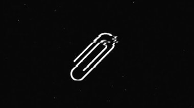 Çizgi eğitim ikonu hud holografik sembolü dijital eski ekran dipsiz döngü animasyonunda. Kalpler. Dinamik retro ve neşeli. Renkli ve klasik video görüntüleri.