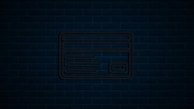 Finans bölümü neon ışıkta. Gece lambası reklamı. Hareket grafikleri.
