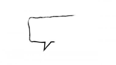 Bulut baloncuğu karalamalarının animasyon olduğunu düşünüyorum. Beyaz arkaplana elle çizilmiş karalama