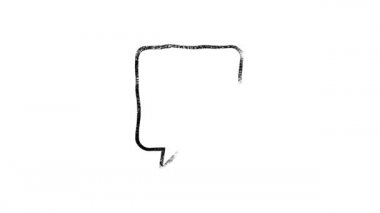 Bulut baloncuğu karalamalarının animasyon olduğunu düşünüyorum. Beyaz arkaplana elle çizilmiş karalama