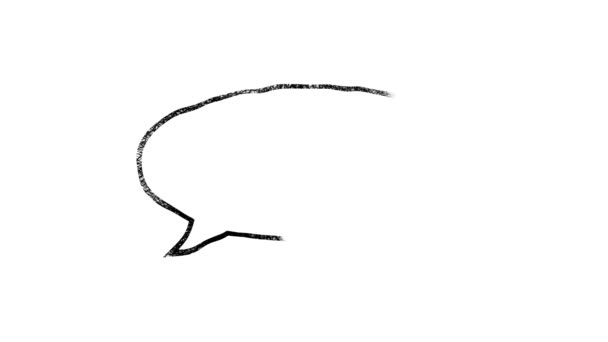 Thinking cartoon cloud bubble sketch doodles being animated. Hand-drawn moving scribble on white background — Stock Video