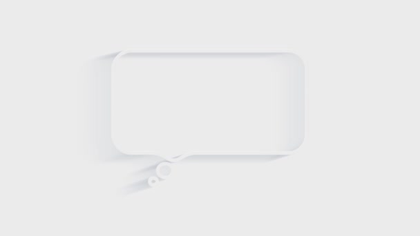 An Animation of a Blank empty speech bubbles on white background — Stock Video