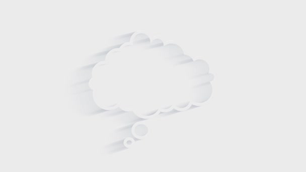 Uma animação de um branco bolhas de fala vazias no fundo branco — Vídeo de Stock