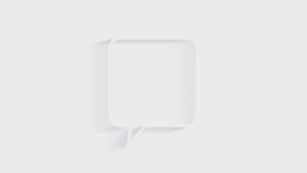 An Animation of a Blank empty speech bubbles on white background — Stock Video