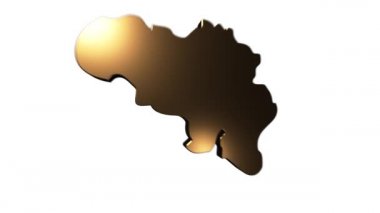 Belçika Haritası Bölge 4k animasyonlu Belçika haritasının giriş geçmişini gösteriyor. Ülkeler teker teker görünüp kayboluyor ve kamera hareketi