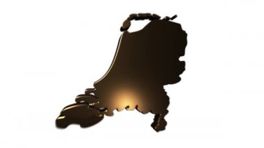 Hollanda Haritası Bölge 4k animasyonlu Hollanda haritasının giriş geçmişini gösteriyor ve ülkeler birer birer görünüp kayboluyor ve kamera hareketi