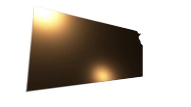 Kansas Eyaleti, Amerika Birleşik Devletleri. Haritadaki 3D altın konum işaretleyicisi. Videonuzda ekran şeffaflığı kipi ile kullanılması kolay.