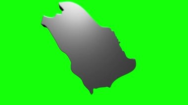 Suudi Arabistan Haritası Bölge 4k animasyonlu Rusya haritasının giriş geçmişini gösteriyor ve ülkeler teker teker görünüp kayboluyor ve kamera hareketi