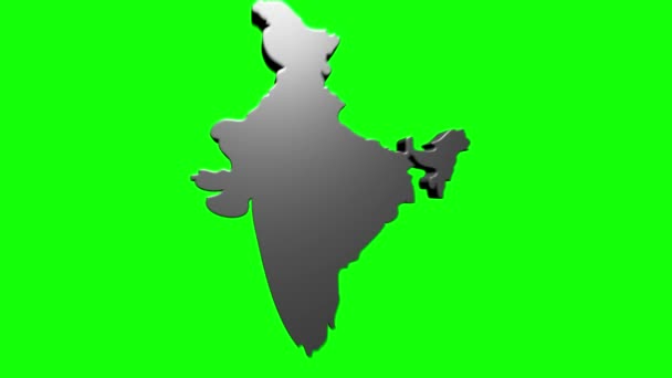 India Map Showing Up Intro By Regions 4k animált India térkép intro háttér országok megjelenő és halványuló egyenként és kamera mozgás — Stock videók