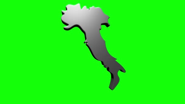 İtalya Haritası Bölge 4k animasyonlu İtalya haritasının giriş geçmişini gösteriyor ve ülkeler teker teker görünüp kayboluyor ve kamera hareketi — Stok video