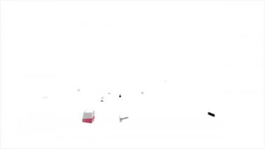 Amerika Birleşik Devletleri New Mexico Eyaleti. Haritadaki canlandırılmış 3d piksel konum işaretleyicisi. Videonuzda ekran şeffaflığı kipi ile kullanılması kolay.