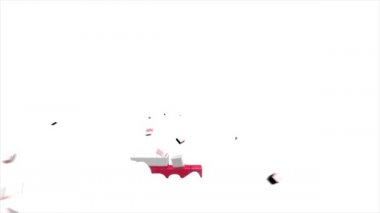 Ohio Eyaleti, Amerika Birleşik Devletleri. Haritadaki canlandırılmış 3d piksel konum işaretleyicisi. Videonuzda ekran şeffaflığı kipi ile kullanılması kolay.