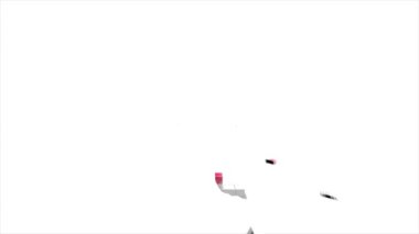 Amerika Birleşik Devletleri Teksas Eyaleti. Haritadaki canlandırılmış 3d piksel konum işaretleyicisi. Videonuzda ekran şeffaflığı kipi ile kullanılması kolay.