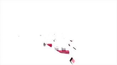 Arizona Eyaleti, Amerika Birleşik Devletleri. Haritadaki canlandırılmış 3d piksel konum işaretleyicisi. Videonuzda ekran şeffaflığı kipi ile kullanılması kolay.