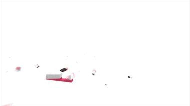 Amerika Birleşik Devletleri Colorado Eyaleti. Haritadaki canlandırılmış 3d piksel konum işaretleyicisi. Videonuzda ekran şeffaflığı kipi ile kullanılması kolay.