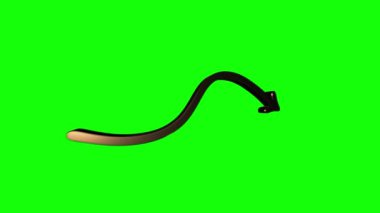 Boş arkaplanda metin canlandırması için 3B Satır Simgesi oku. Ana hatlı ağ simgesi. Hareket grafikleri.