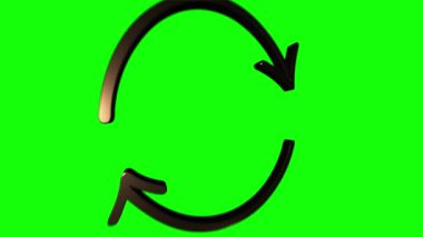 Boş arkaplanda metin canlandırması için 3B Satır Simgesi oku. Ana hatlı ağ simgesi. Hareket grafikleri.